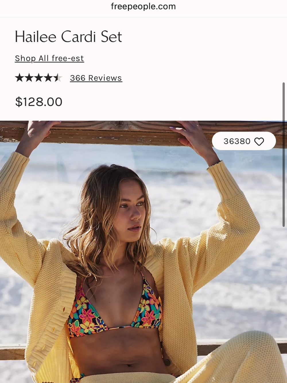Free People Hailee Cardi Set
